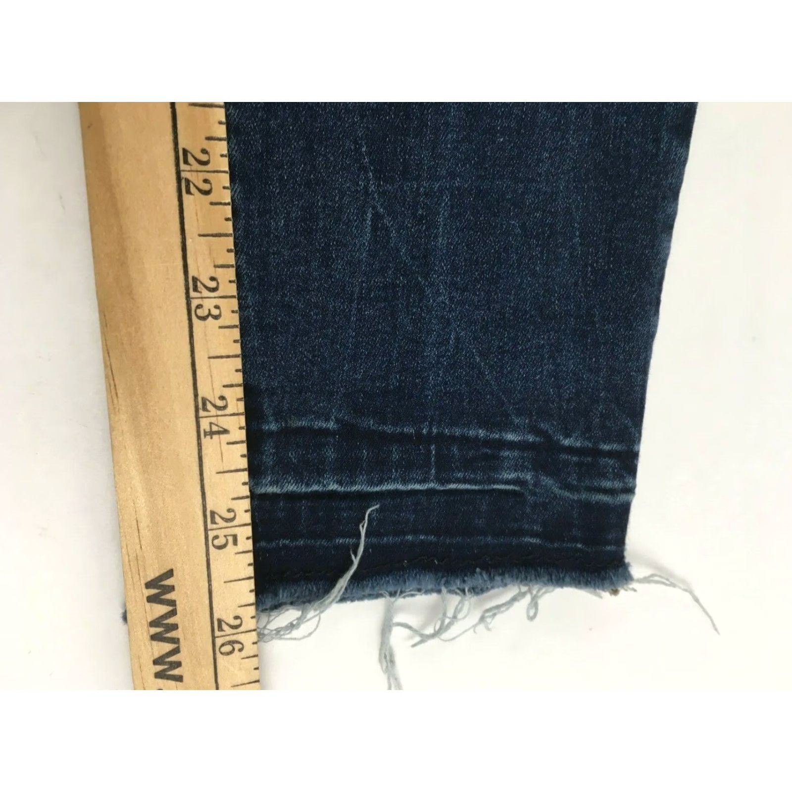 Vintage Maurices Jeans Denim, Distressed Women's Size Small Regular (S-R) Raw Hem Blue Denim Shirt? Size 28" / US 6 / IT 42 - 6 Thumbnail