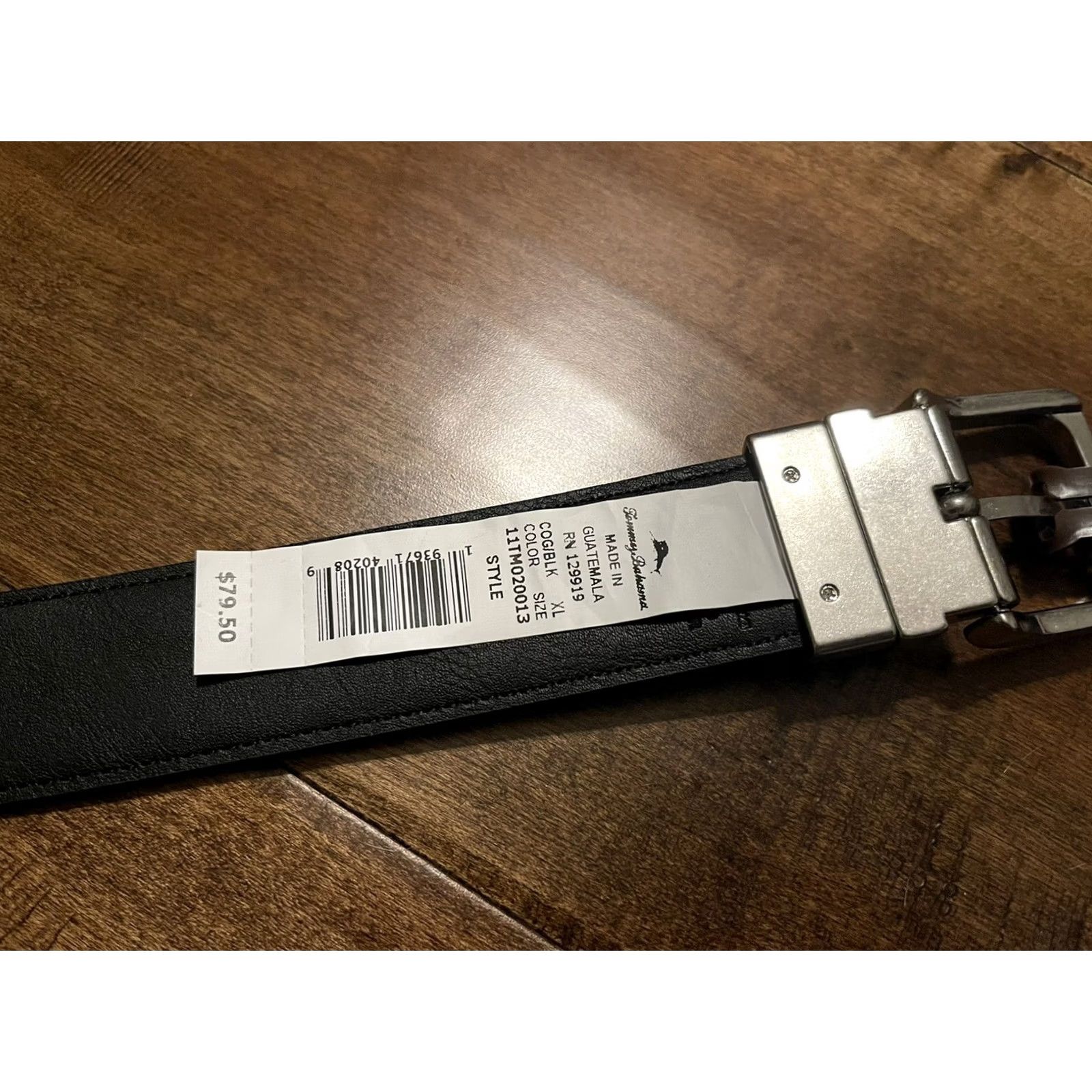 Tommy Bahama Tommy Bahama Leather Belt Reversible Black Brown Marlin Buckle Men's XL Size ONE SIZE - 4 Thumbnail