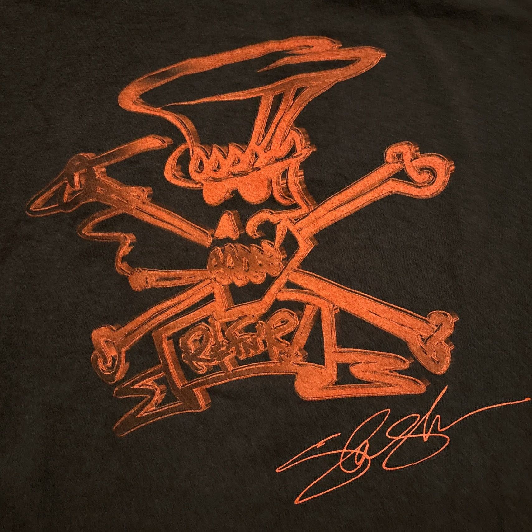 Gildan VINTAGE Guns & Roses Slash T-Shirt Men's XL Black Skull Bones 90s Concert Theme Clothing Size US XL / EU 56 / 4 - 2 Thumbnail