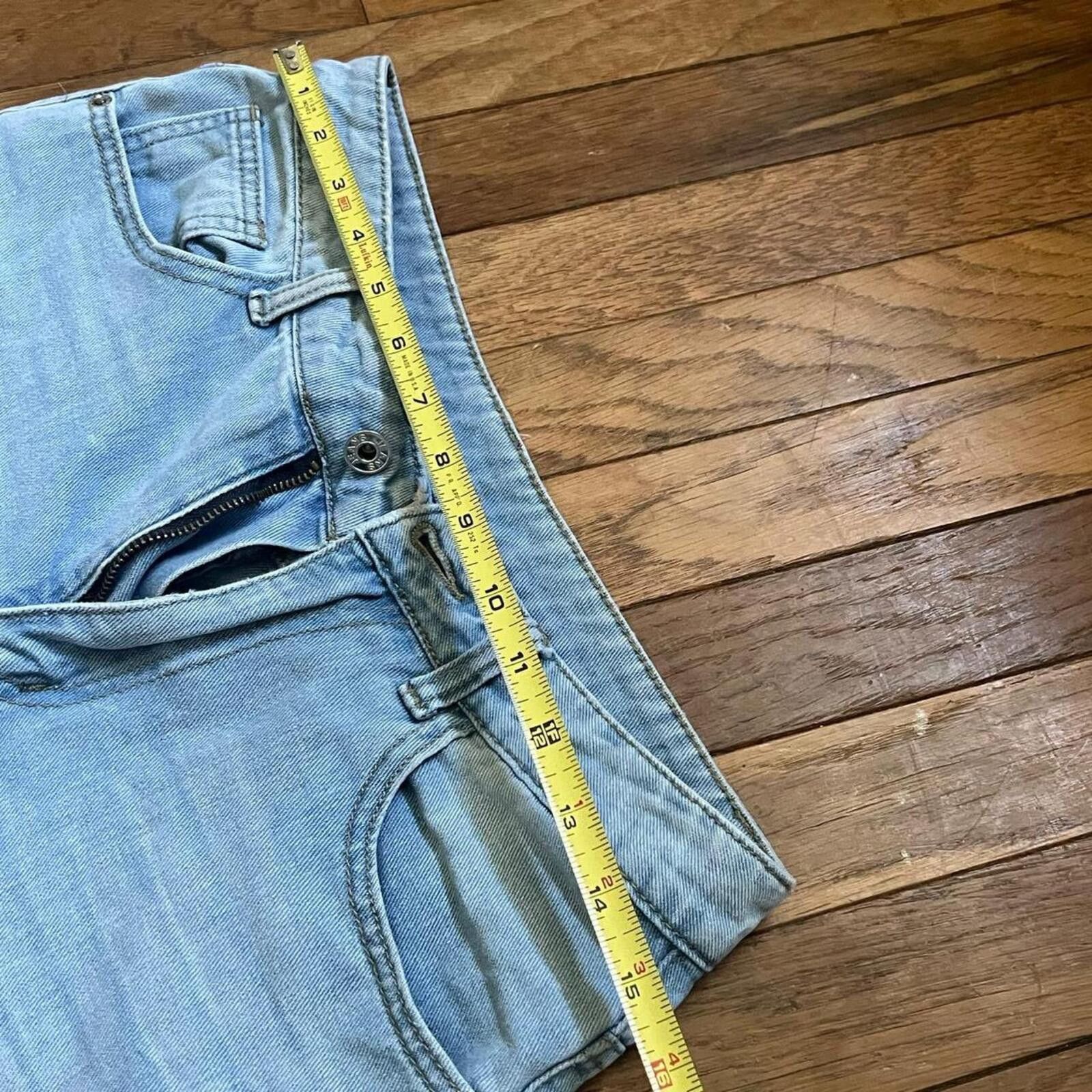 Shein Light wash ripped wide leg jeans Size 27" / US 4 / IT 40 - 6 Thumbnail