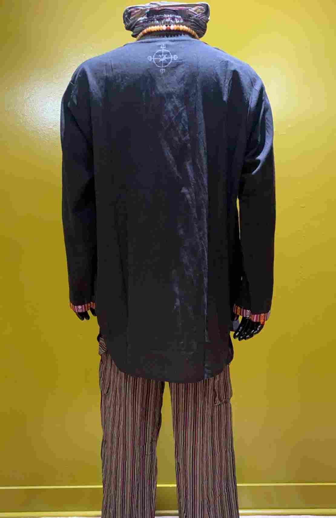 Other Cotton Long-Sleeve Round Neck Tunic - Solid - Black - New: M Size US M / EU 48-50 / 2 - 4 Thumbnail