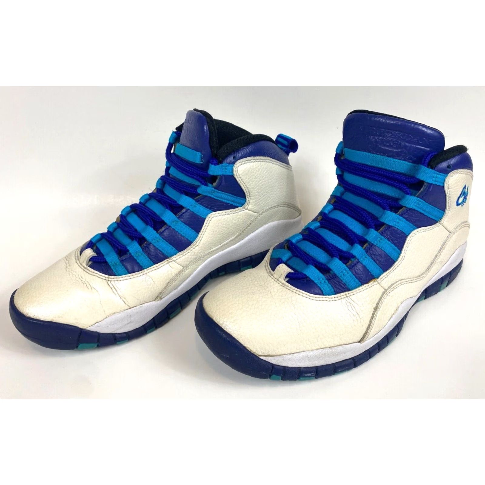 Jordan Brand Nike Air Jordan 10 Retro Charlotte Hornets 2016 Sz 9 Mens Shoe Basketball Sneaker 310805-107 White Retro 2016 Size US 8 / EU 41 - 4 Thumbnail