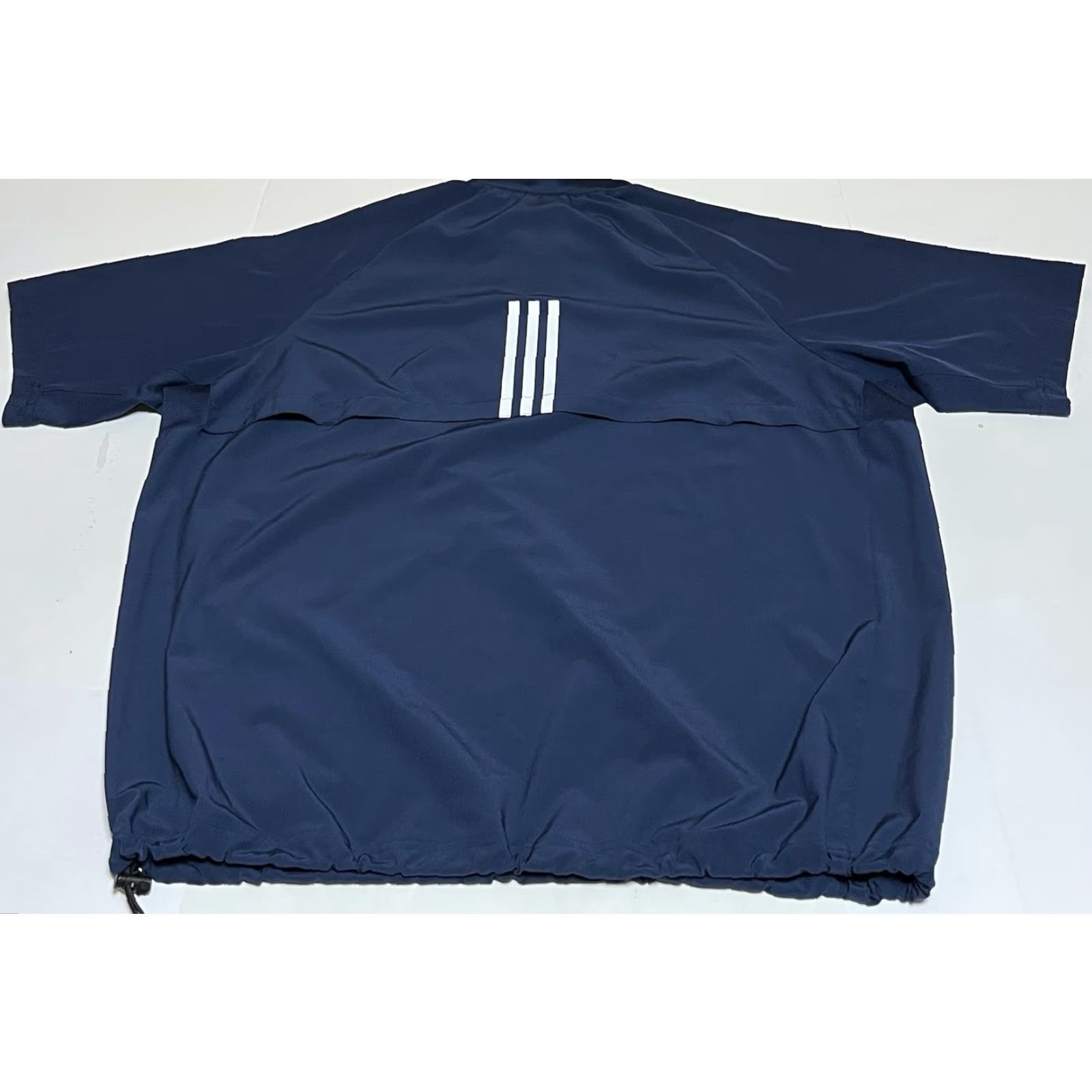 Adidas Adidas Batting Jacket Mens Large Blue 1/4 Zip Pullover Short Sleeve Windbreaker Baseball Activewear Casual Size US 33 - 3 Thumbnail