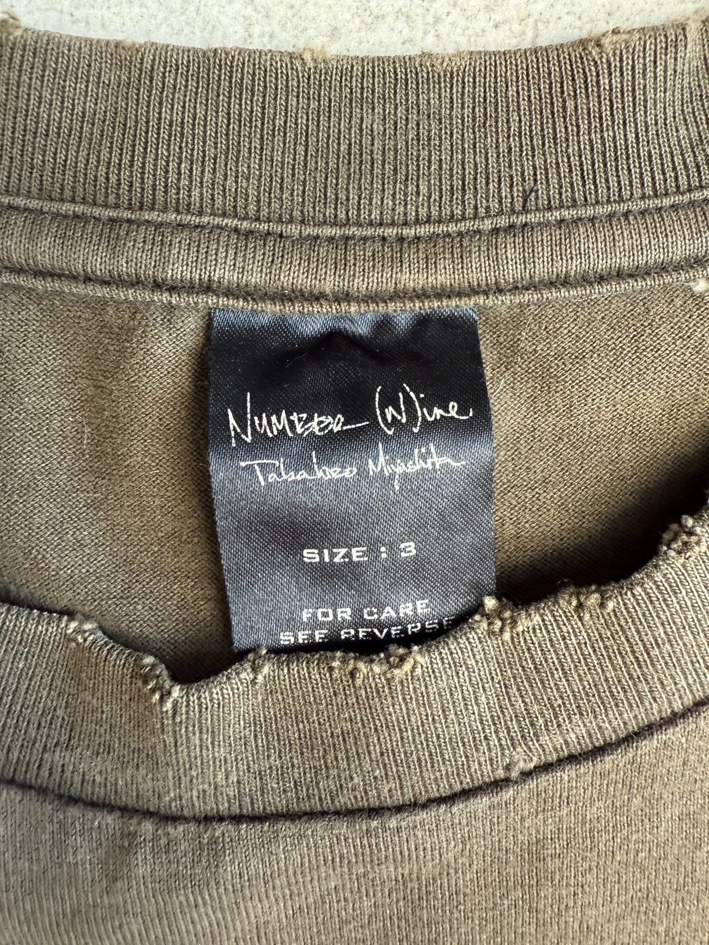 Number (N)ine Number nine Miyashita Zep Washed Distressed Faded SS Logo T Size US L / EU 52-54 / 3 - 4 Thumbnail