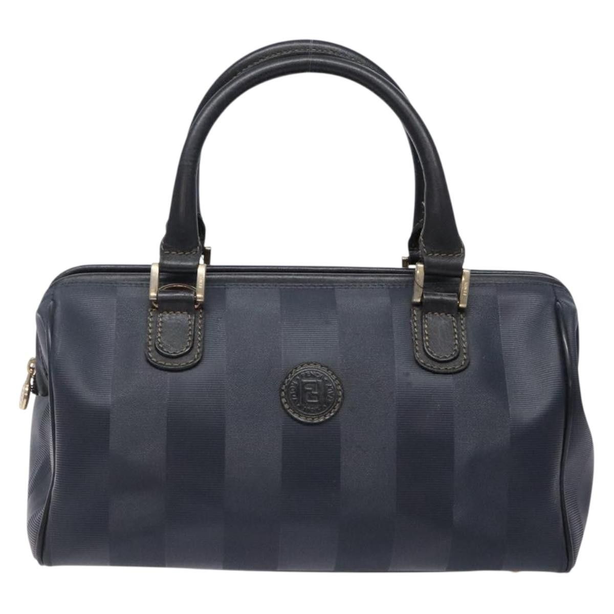Fendi FENDI Pecan Canvas Hand Bag Navy Gold Size ONE SIZE - 2 Thumbnail