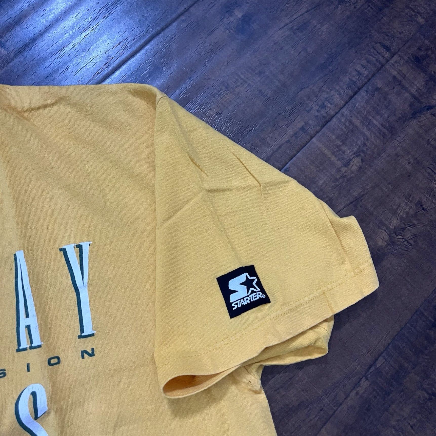 Starter VINTAGE Starter NFL Shirt Green Bay Packers T-Shirt Mens Large 90s Double Sided Yellow Crew Neck Green Bay Packers Team Logo Mens Size US L / EU 52-54 / 3 - 3 Thumbnail