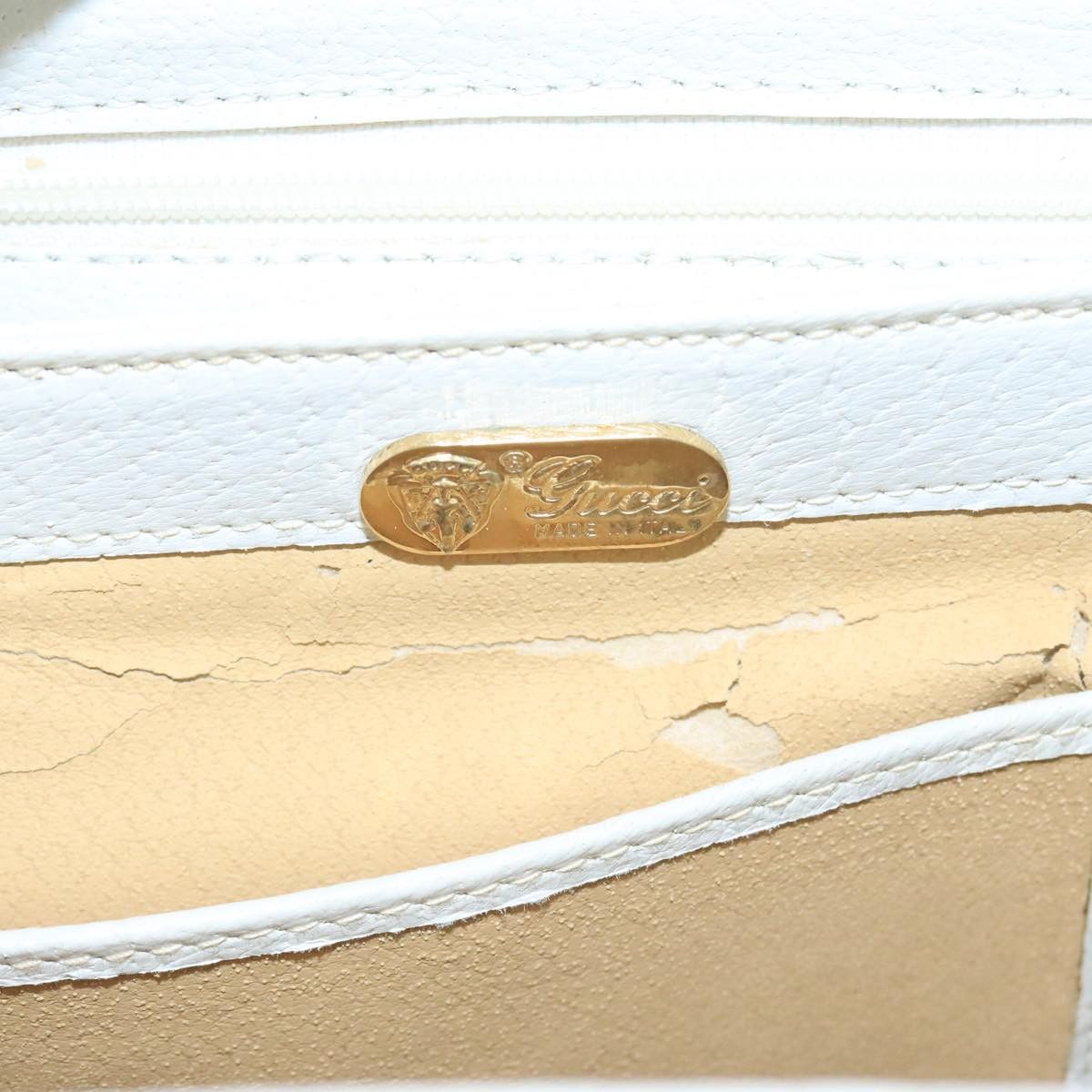 Gucci GUCCI Hand Bag Leather White Gold Size ONE SIZE - 9 Thumbnail