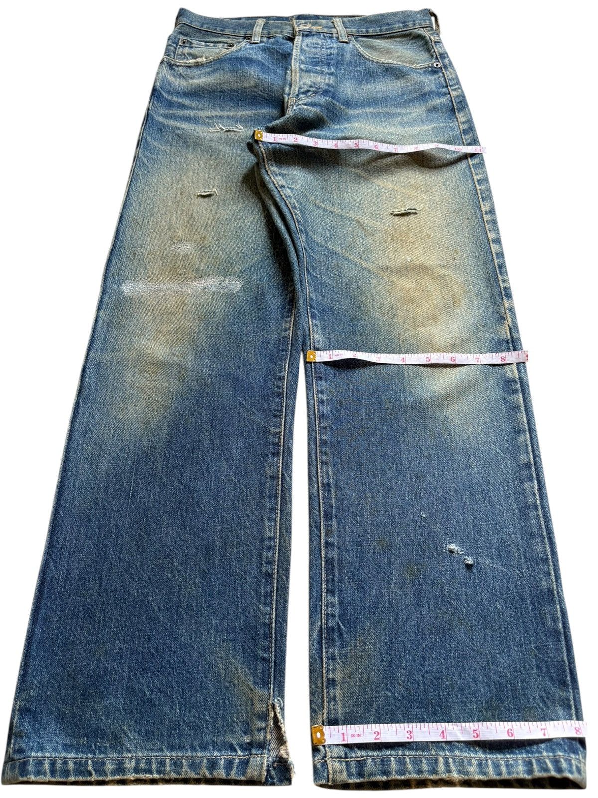 Levi's Vintage 80s Levis 503BXX Big E Selvedge Mud Wash Loose Jean Size US 30 / EU 46 - 13 Thumbnail