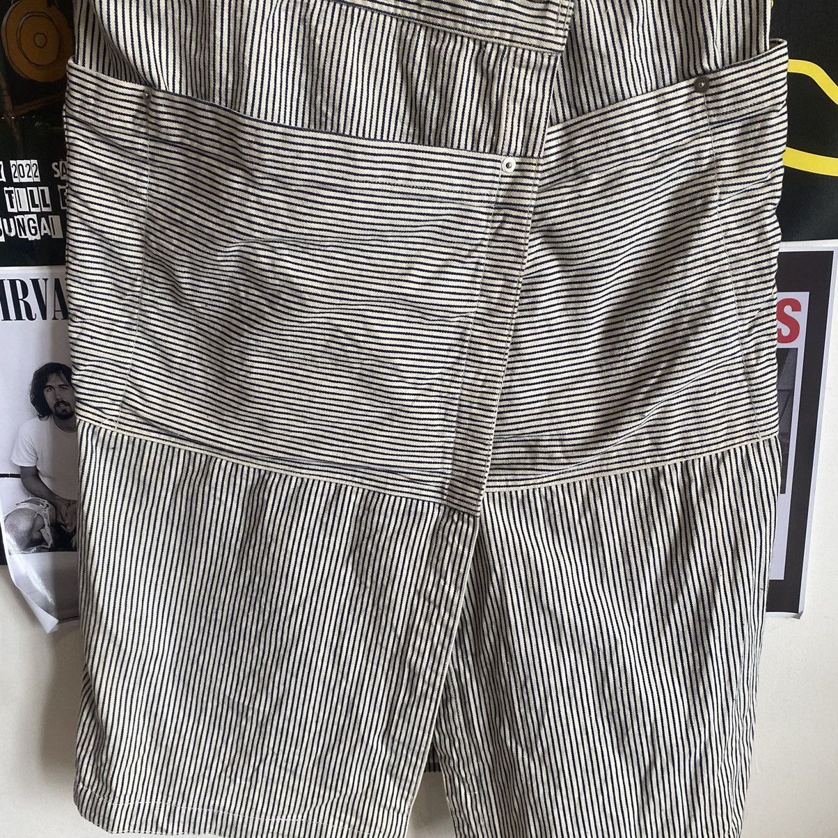 Issey Miyake Vintage Issey Miyake Hickory Stripe Overalls Dress Size S / US 4 / IT 40 - 5 Thumbnail