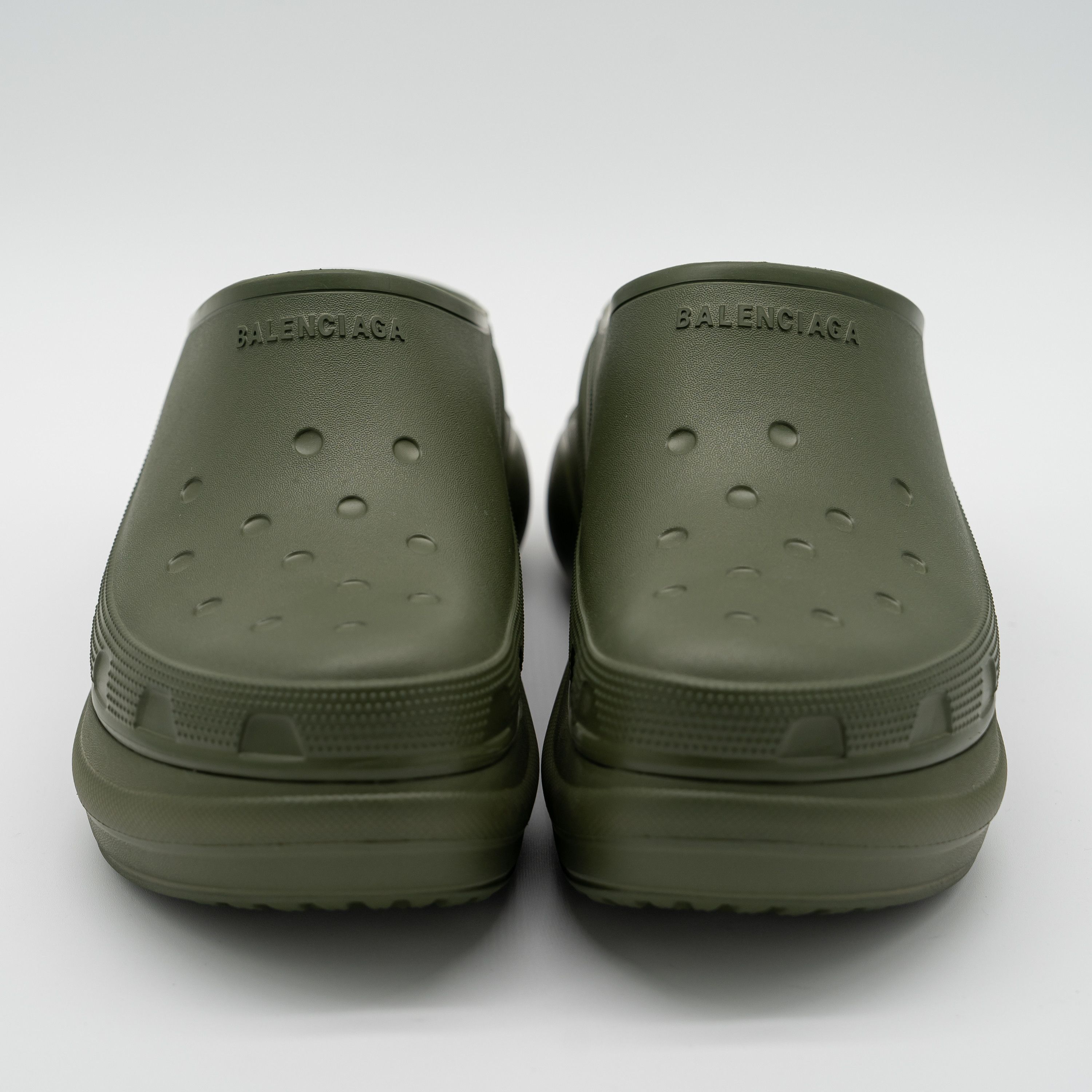 Balenciaga × Crocs 43 - Balenciaga Crocs Mule Green Khaki Slide Sandal Platform Size US 10 / EU 43 - 2 Thumbnail