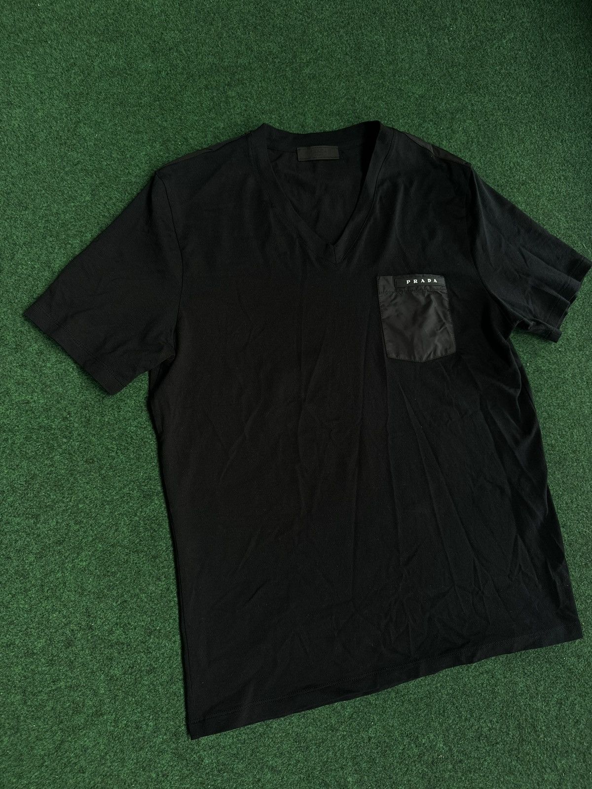 Prada Prada black t shirt with logo and nylon size S Size US S / EU 44-46 / 1 - 2 Thumbnail