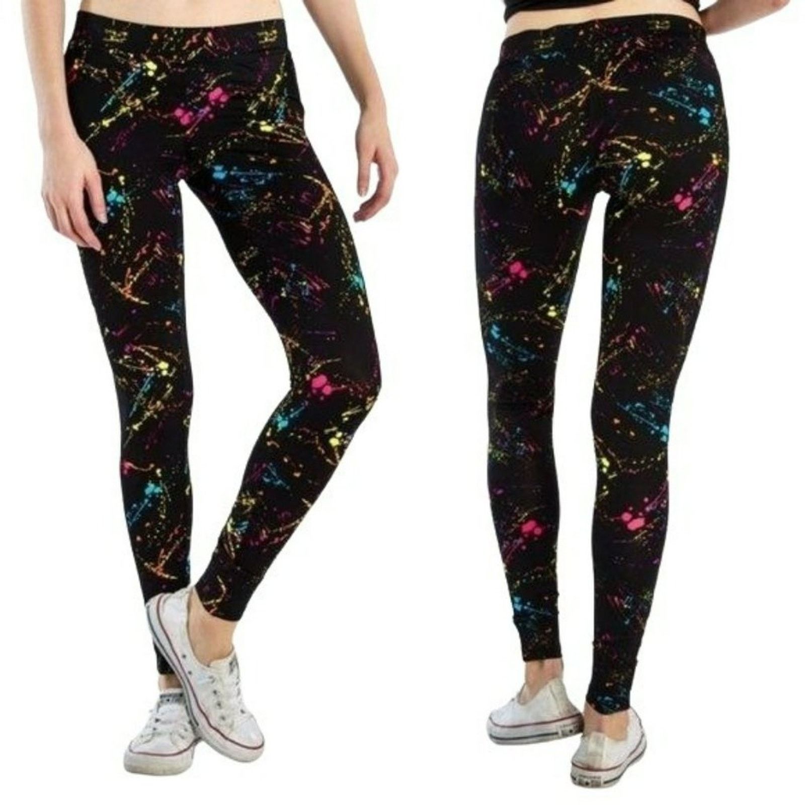Tipsy Elves Tipsy Elves Paint Splash Retro Leggings Womens Large Size 32" / US 10 / IT 46 - 1 Thumbnail
