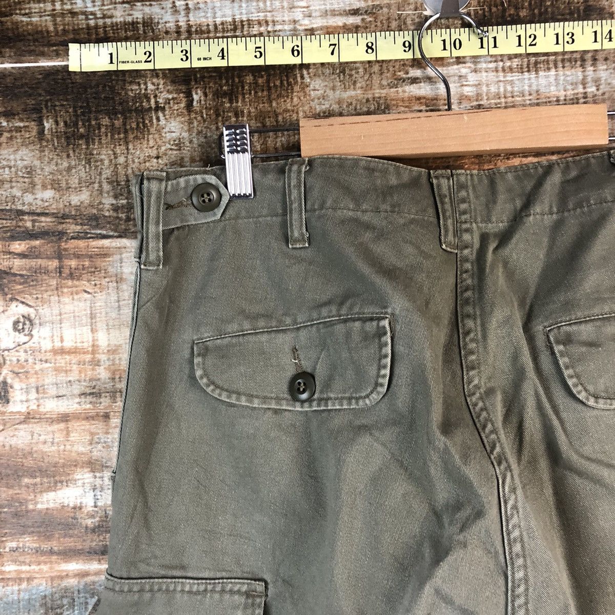 Post Overalls D Post Oalls Green Cargo Multipocket Pants #A2560 Size US 34 / EU 50 - 18 Thumbnail