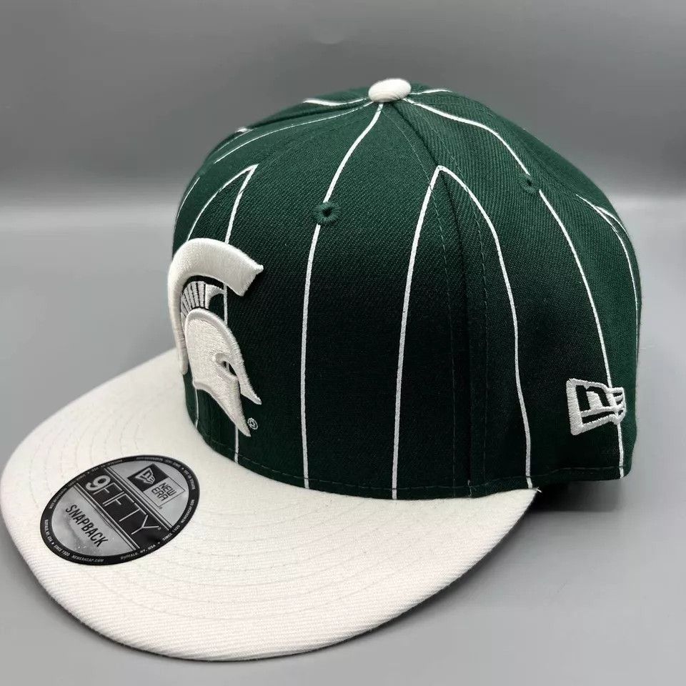 New Era Michigan State Spartans Hat Men Pinstripes 9Fifty New Era Size ONE SIZE - 2 Thumbnail