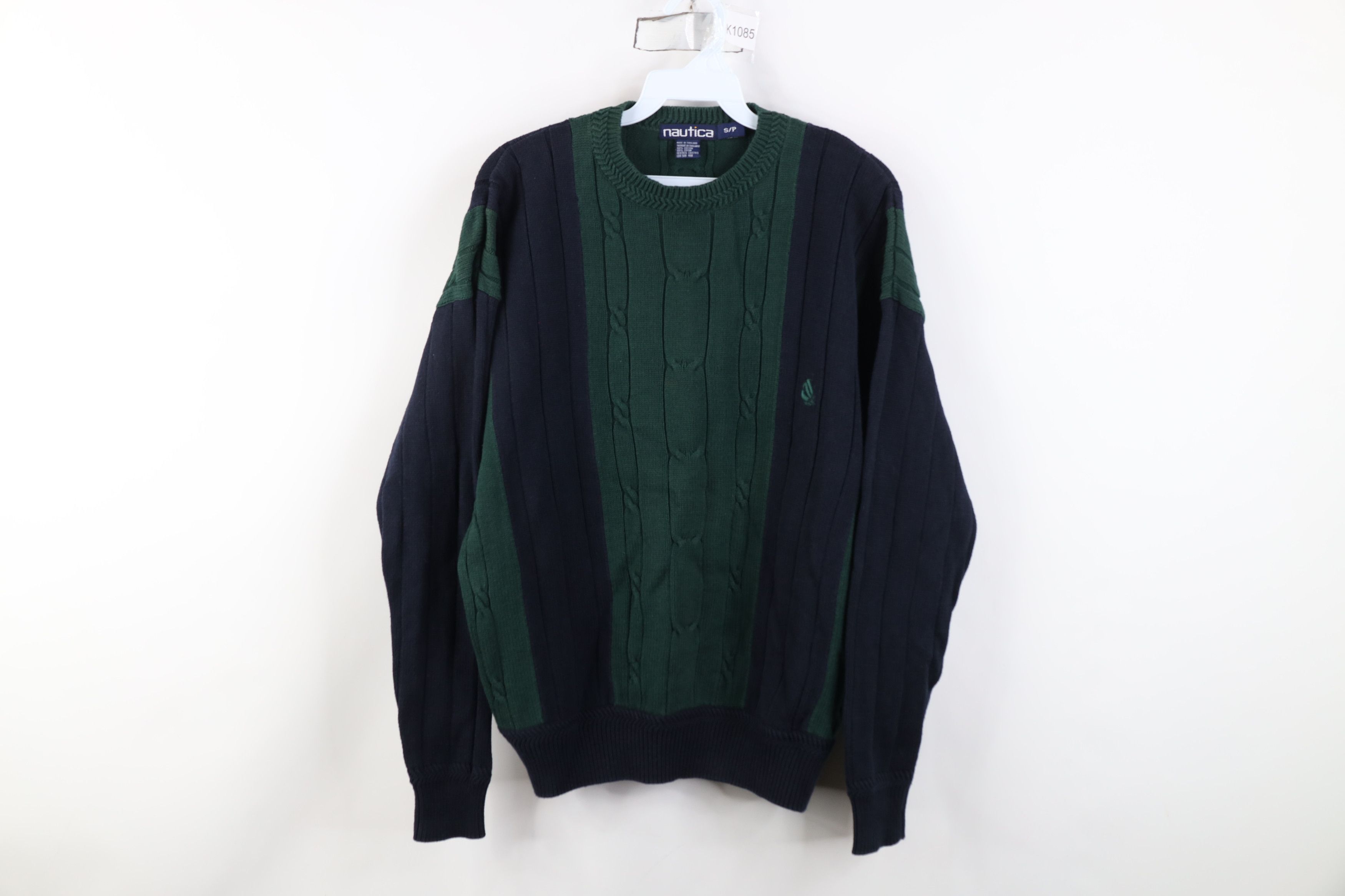 Nautica Vintage 90s Nautica Cable Knit Crewneck Sweater Cotton Size US S / EU 44-46 / 1 - 1 Thumbnail