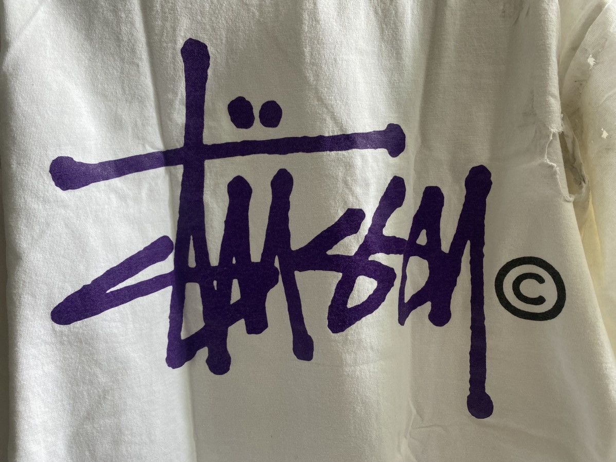 Stussy STUSSY DISTRESSED TSHIRT Size US L / EU 52-54 / 3 - 9 Thumbnail