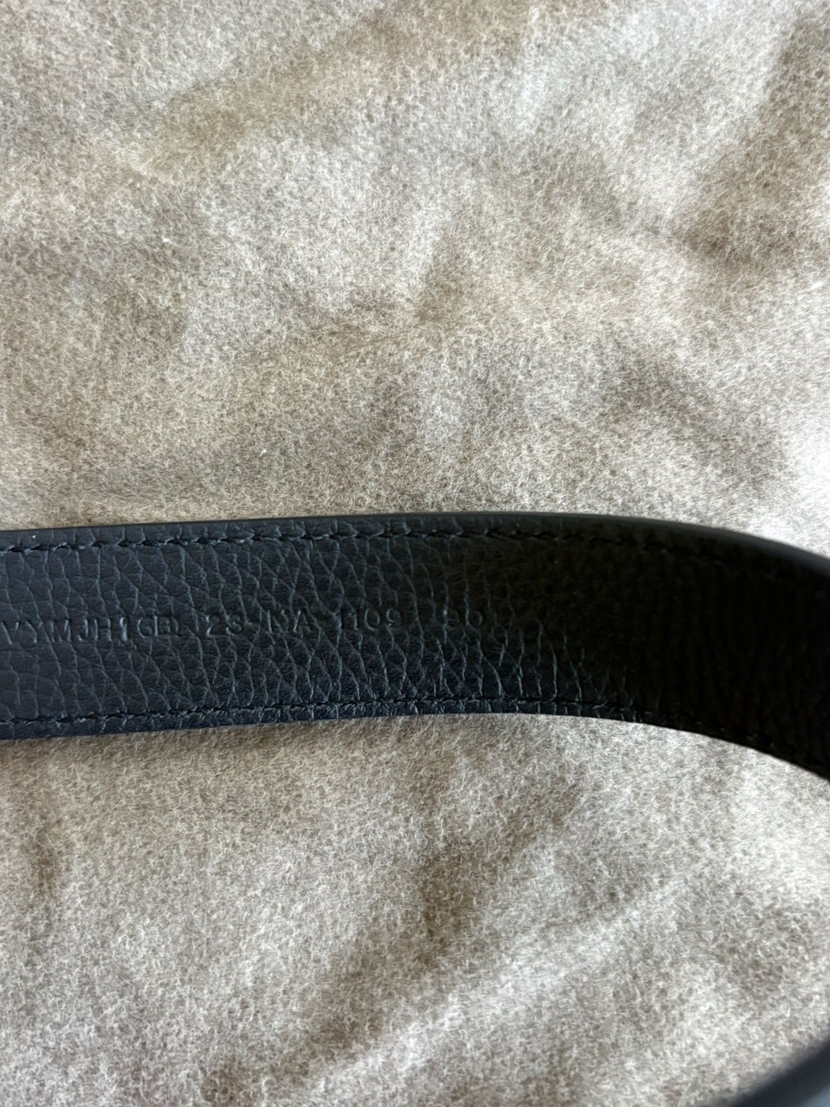 Dior Navy Grained Leather Buckle Belt Size 32 - 4 Thumbnail