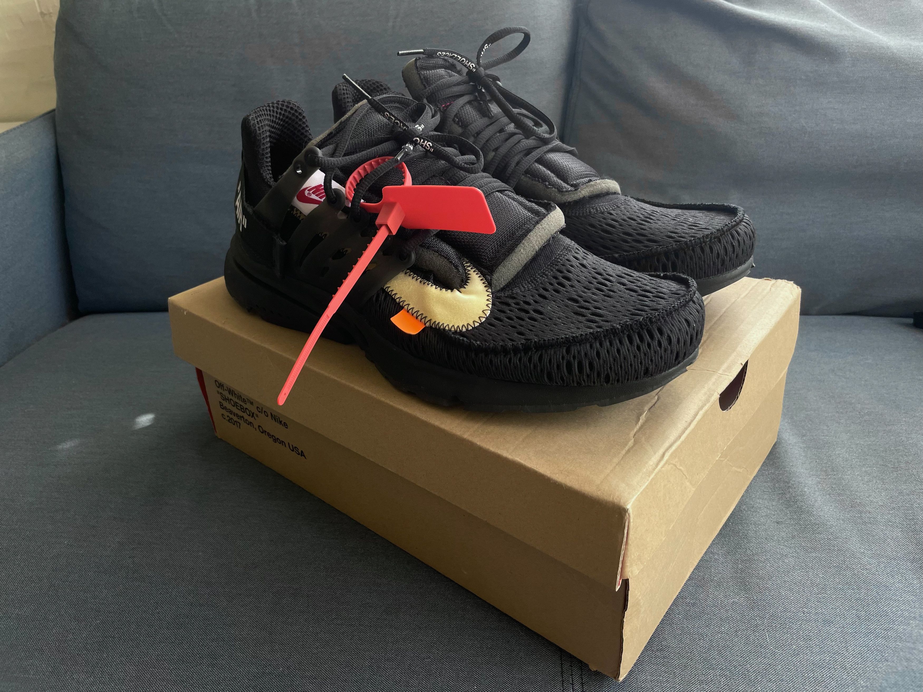 Nike × Off-White Deadstock Nike x Off White Prestos Black Size US 13 / EU 46 - 1 Thumbnail