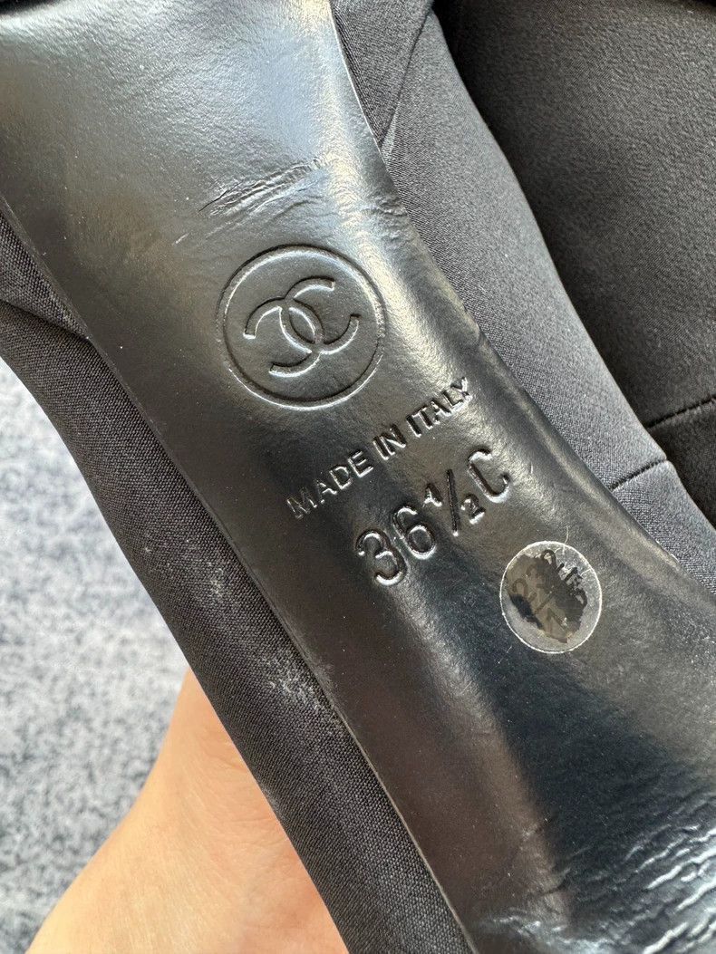Chanel Chanel Black High Heels with Chain Detail -2505 Size US 6.5 / EU 39-40 - 7 Thumbnail