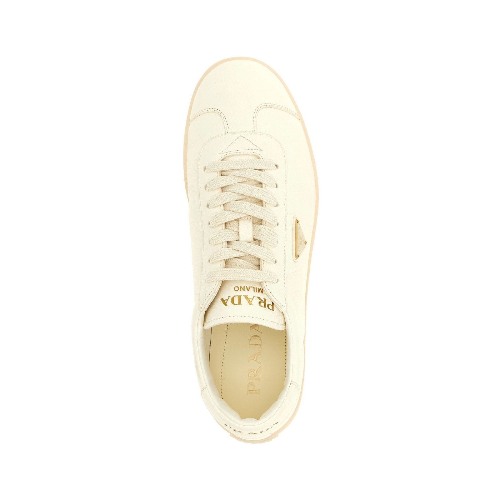 Prada PRADA Downtown Ivory Leather Sneakers New And Authentic (Men Size US 9.5 / EU 42-43 - 4 Thumbnail