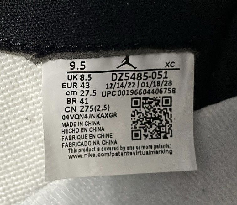 Jordan Brand Jordan 1 Washed Black Size US 9.5 / EU 42-43 - 7 Thumbnail
