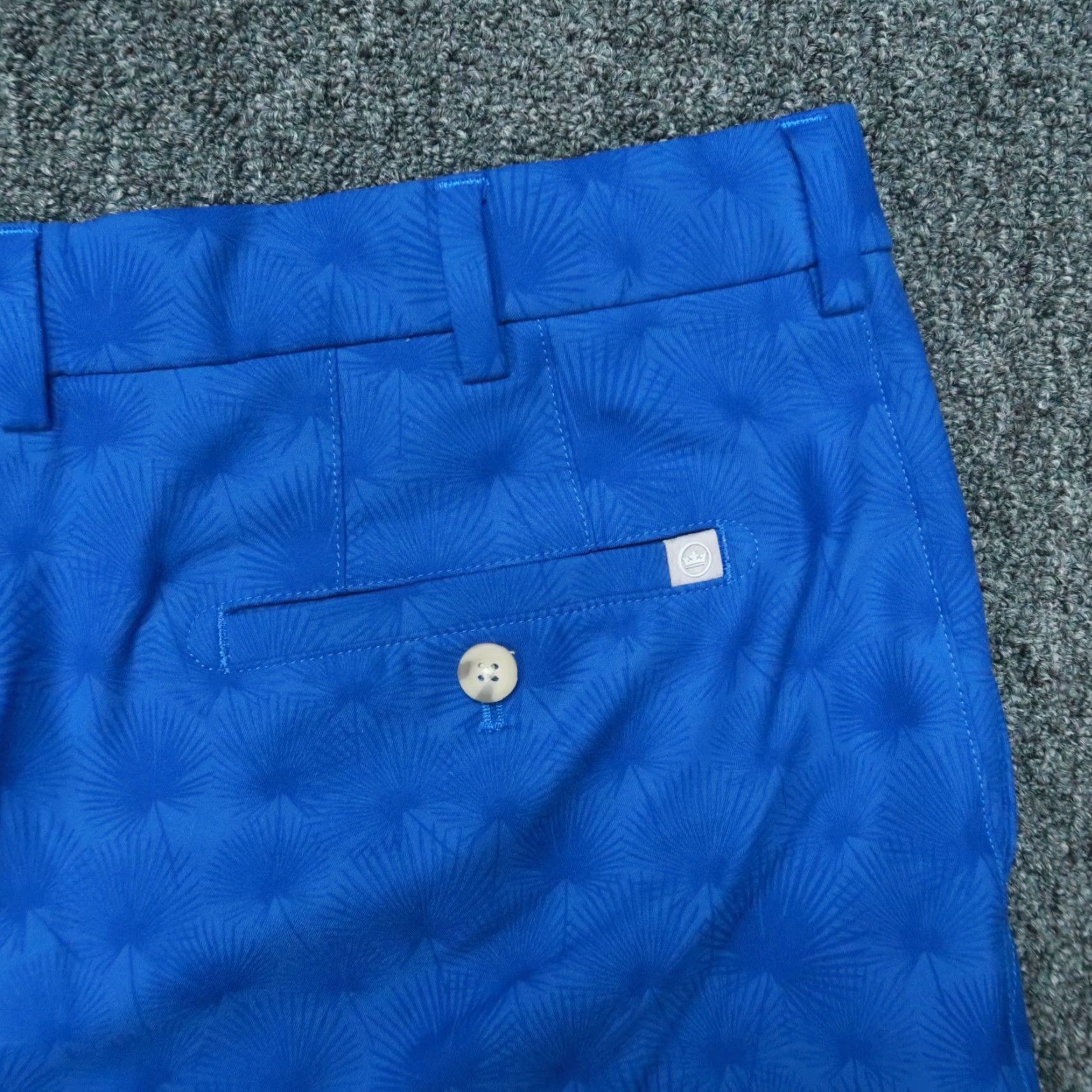 Peter Millar Peter Millar Shorts Mens 38 Blue Carrboro Fan Palm Twill Performance Chino Size US 38 / EU 54 - 5 Thumbnail