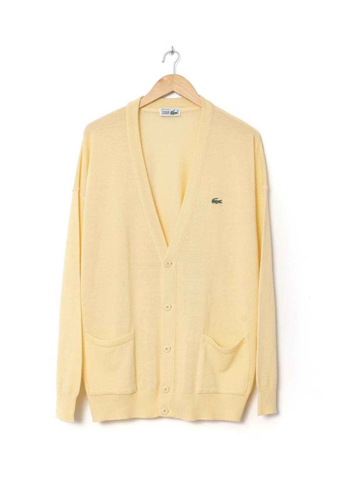Vintage Lacoste Pale Yellow Cardigan