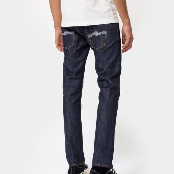 Nudie Jeans Nudie Jeans Thin Finn Dry Ecru Embo Mens Jeans Denim