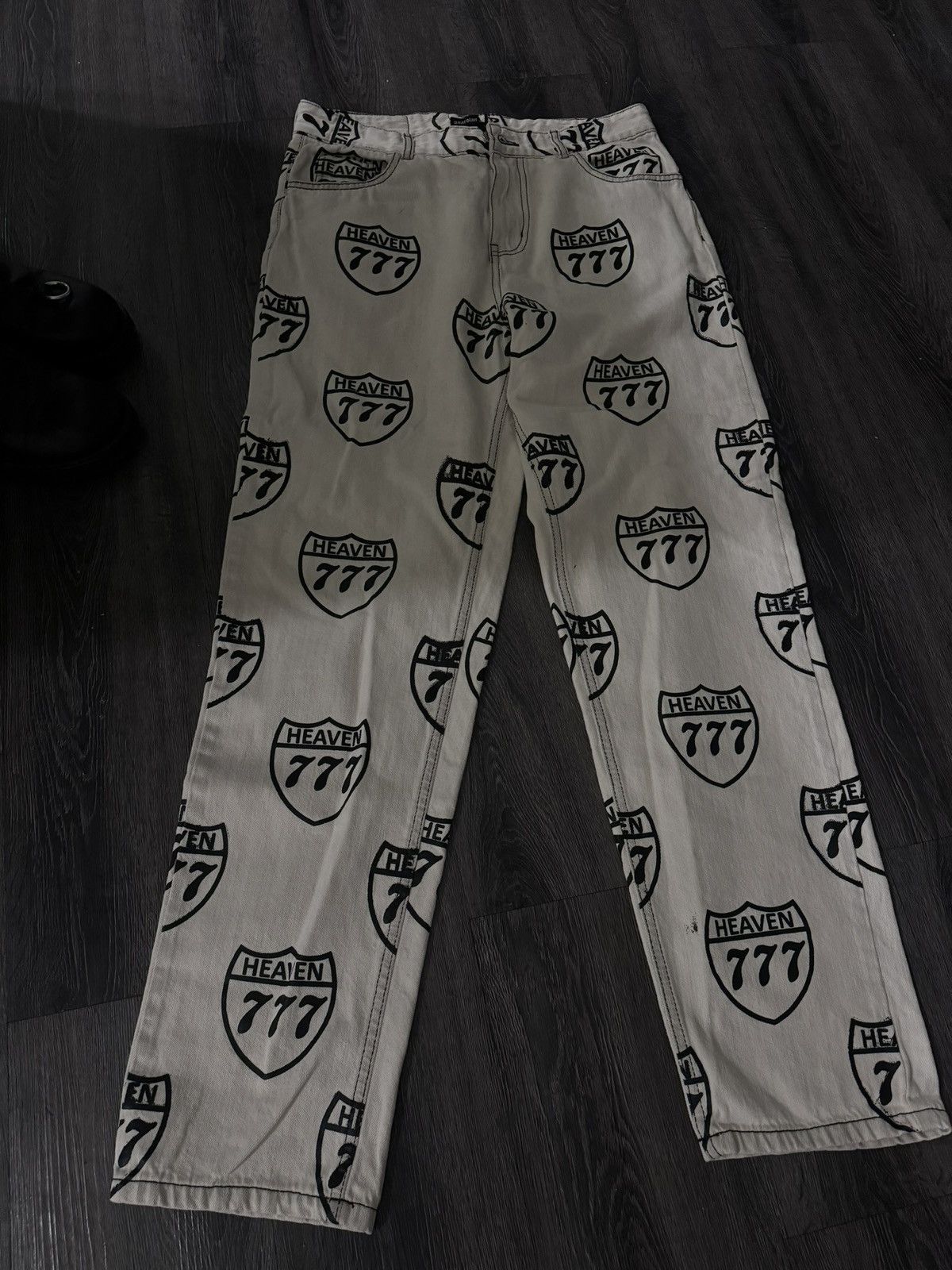 image of Vintage Angel Guardian 777 Pants in White, Men's (Size 32)