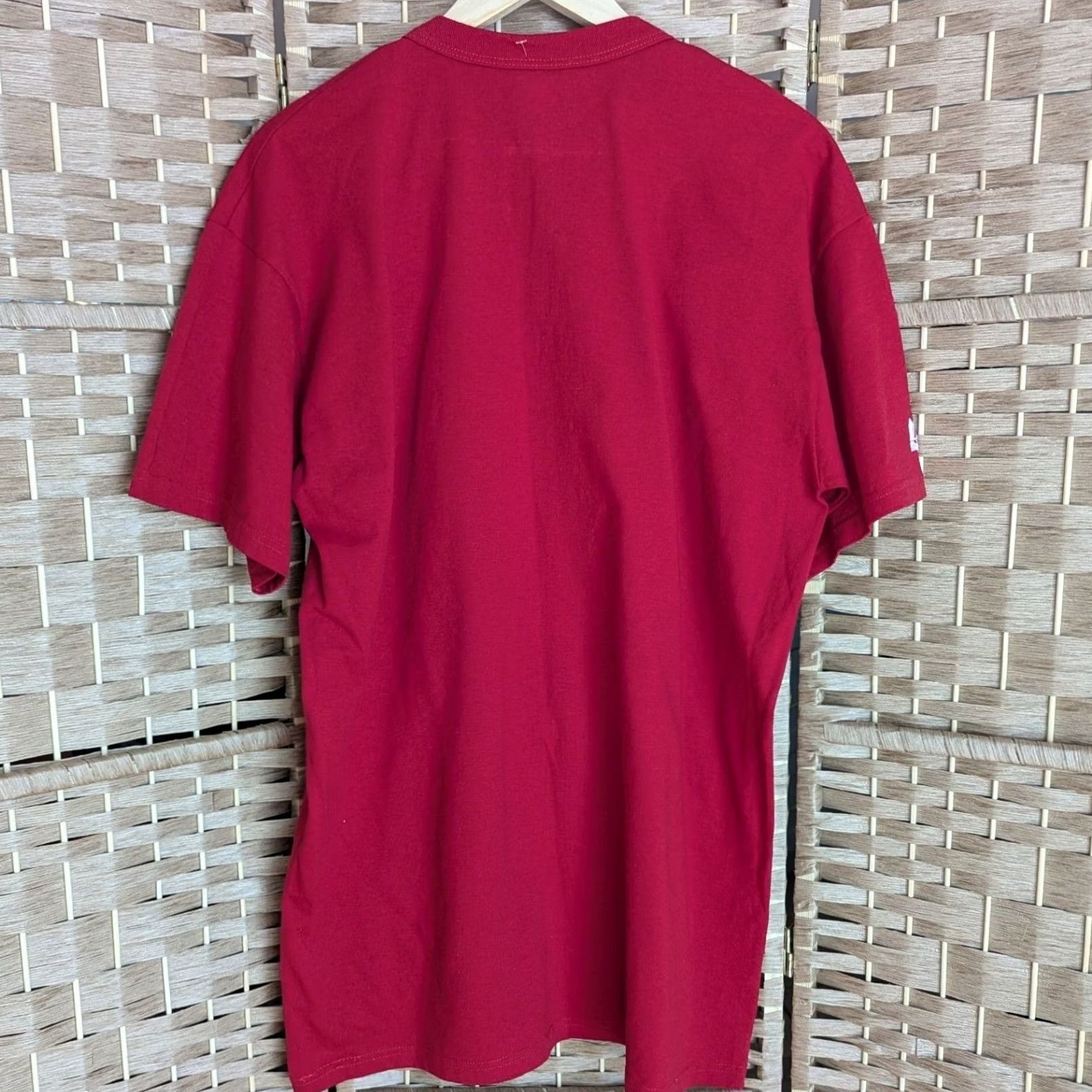 Vintage Majestic Philadelphia Phillies Baseball Henly T-Shirt Red Men's XL Shirt Size US XL / EU 56 / 4 - 4 Thumbnail