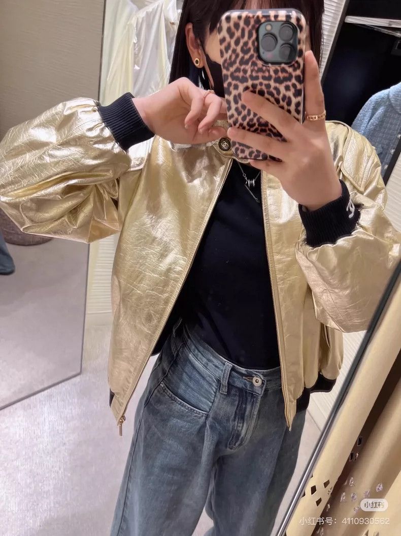 Chanel Chanel 23c early spring show gold leather jacket Size XS / US 0-2 / IT 36-38 - 9 Thumbnail