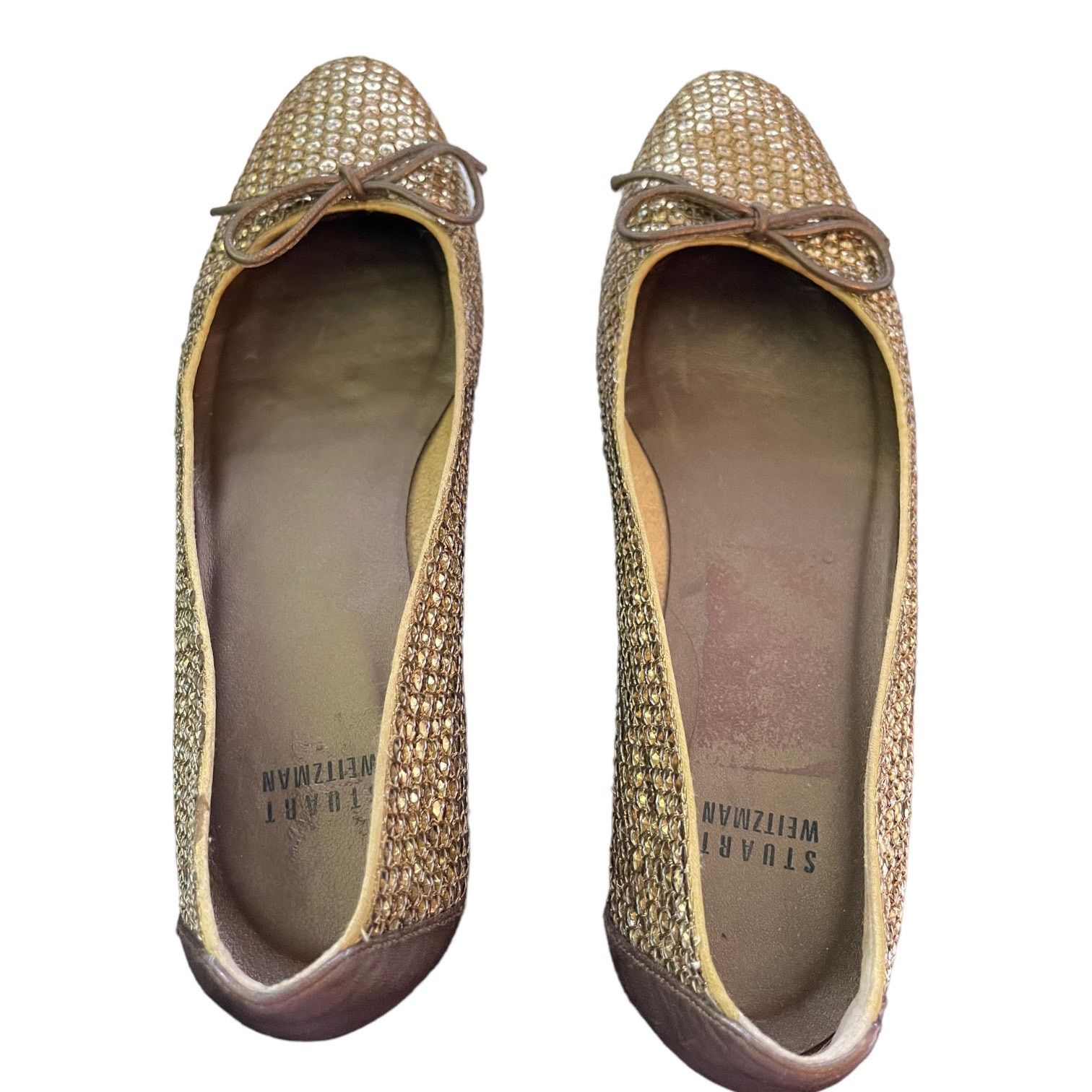 Stuart Weitzman Stuart Weitzman Casino Gold Sequin Ballet Flats Size 8 Size US 8 / IT 38 - 5 Thumbnail