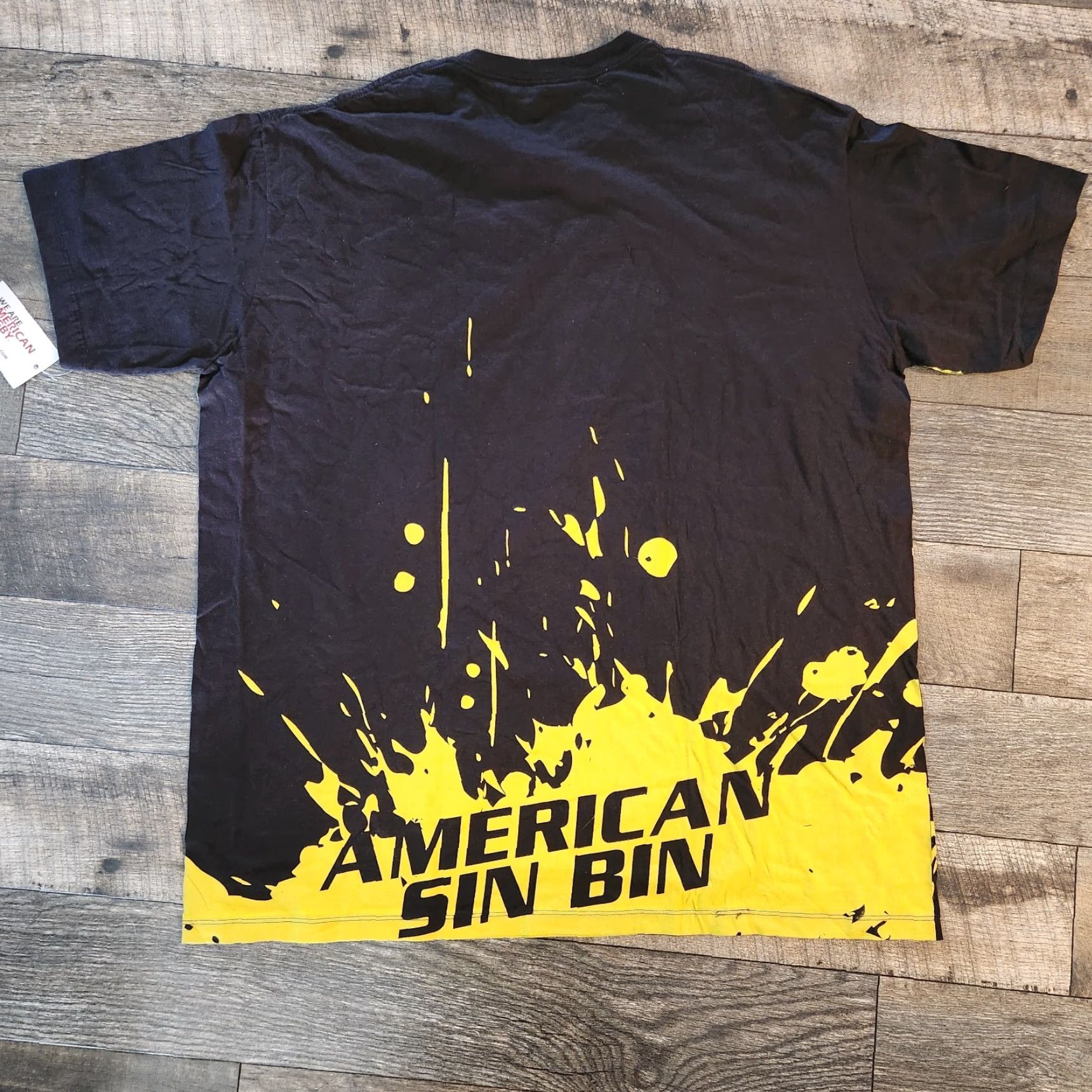 J Brand VINTAGE not - actual title provided; cannot assume vintage. Crazy AOP Phynix Graphic Rugby Brand T Shirt Tee Mens 2XL Black Yellow Awmercan Size US XXL / EU 58 / 5 - 4 Thumbnail