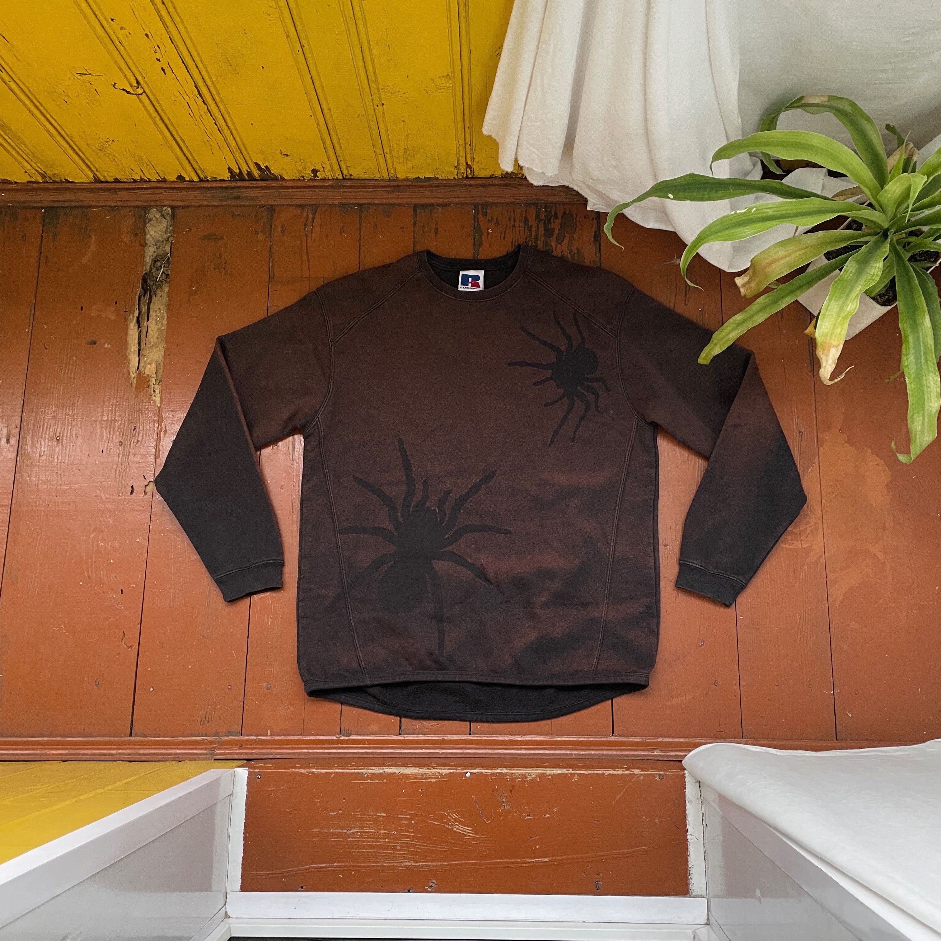 Russell Athletic Vintage faded Rusell sweatshirt spider patern opium faded Size US M / EU 48-50 / 2 - 1 Thumbnail