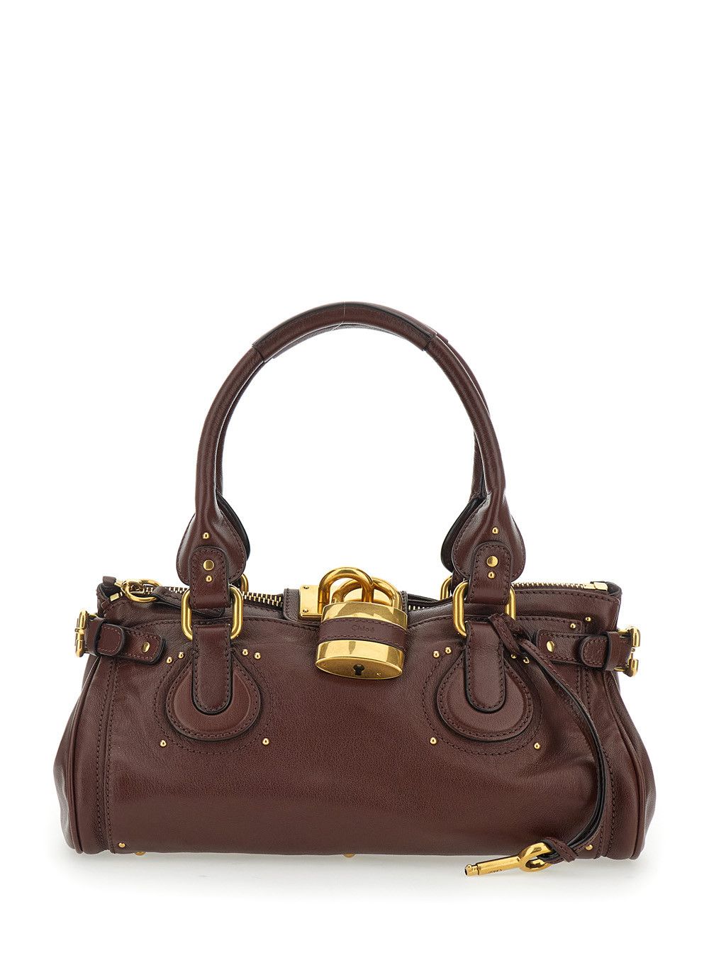 Chloe Brown 'Paddington' Shoulder Bag with Oversized Lock and C-Shaped Buckles in Leather for Women Size ONE SIZE - 1 Thumbnail