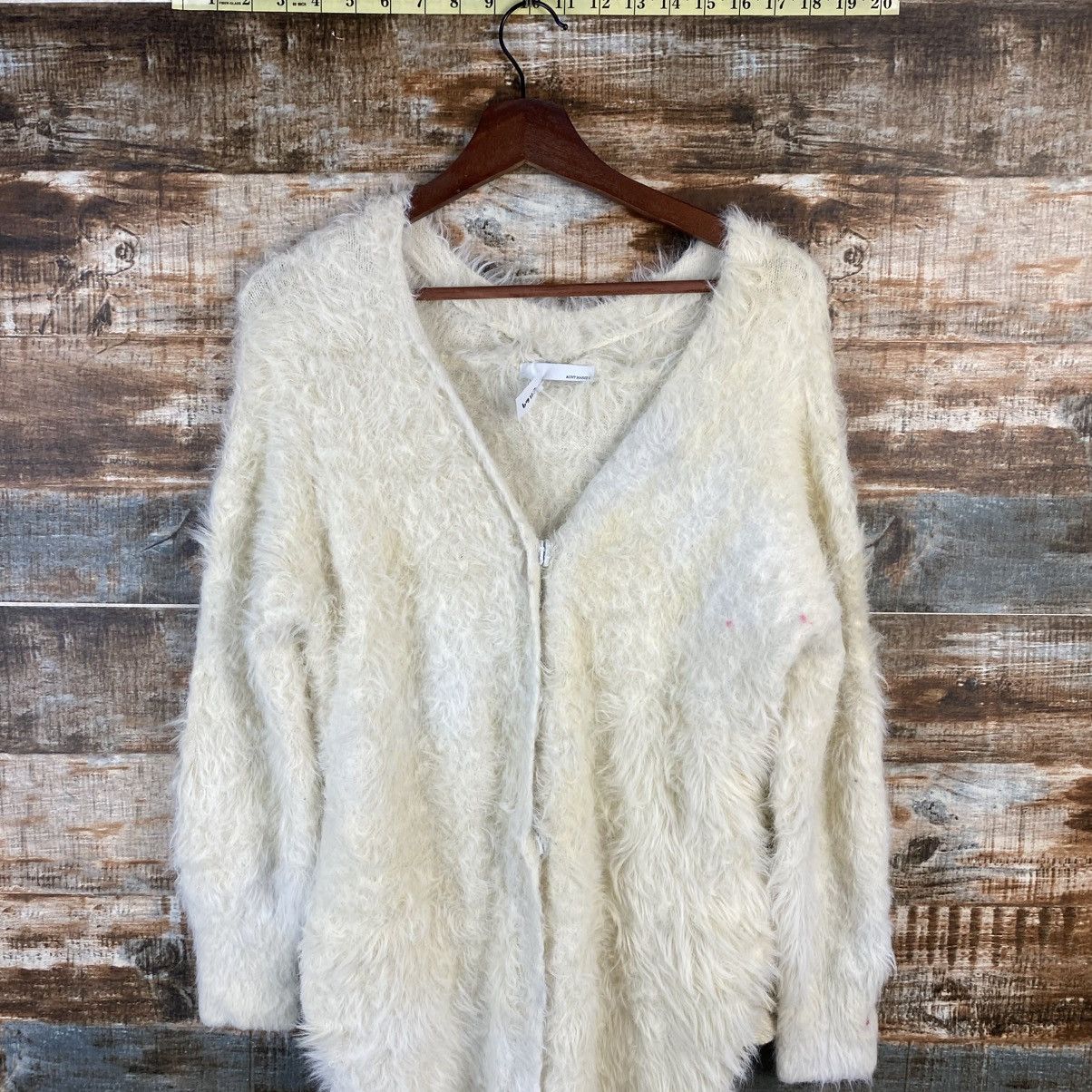 Vintage DL Aunt Maries White Mohair Cardigan Knitwear #C1169 Size M / US 6-8 / IT 42-44 - 2 Thumbnail