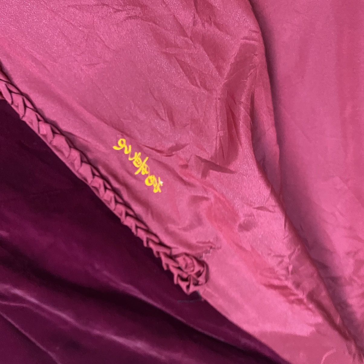 Velvet × Vintage Vintage 60s Red Velvet Collared Kimono Jacket Size XL / US 12-14 / IT 48-50 - 11 Thumbnail