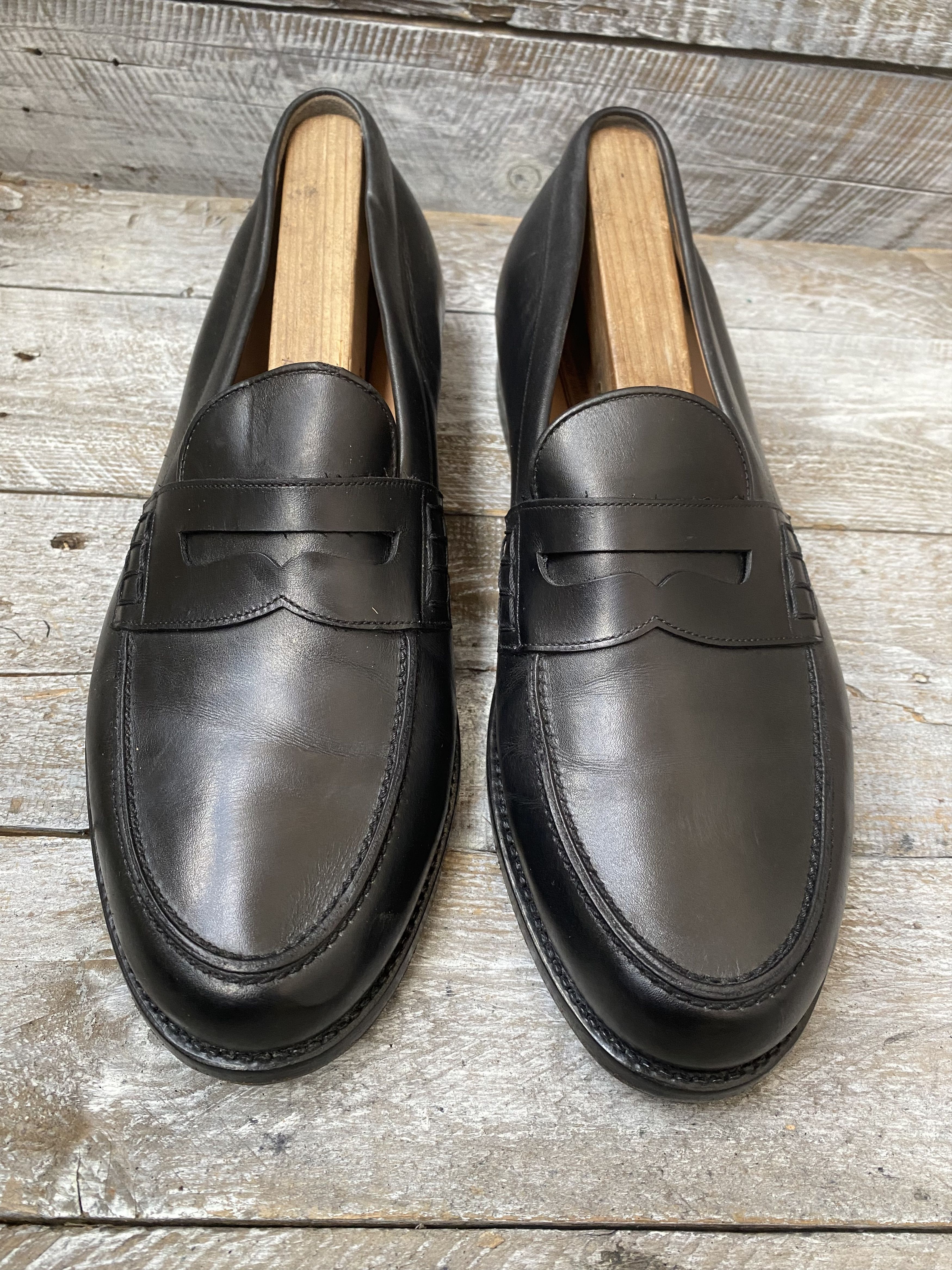 Heinrich Dinkelacker Heinrich dinkelacker black leather penny loafer uk 10 Size US 11 / EU 44 - 17 Thumbnail