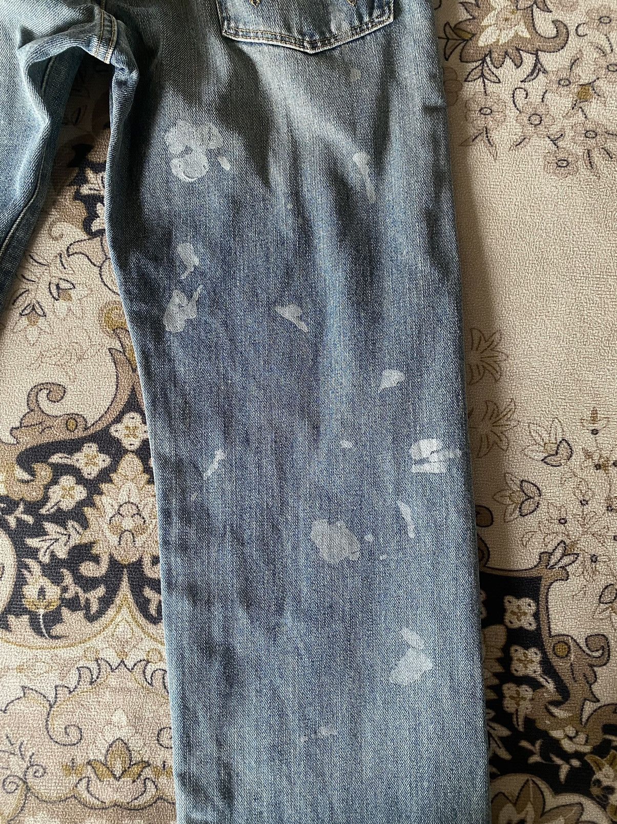 Vintage Vintage Wrangler Distressed Paint Style Denim Size US 29 - 9 Thumbnail