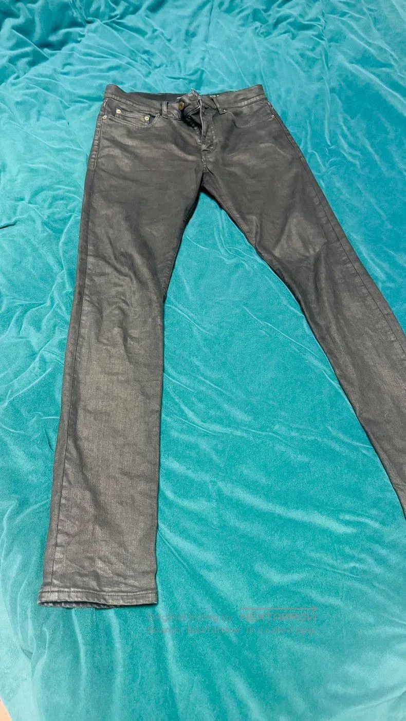 Saint Laurent Paris YSL SLP Waxed Denim Jeans. Size US 31 - 1 Thumbnail