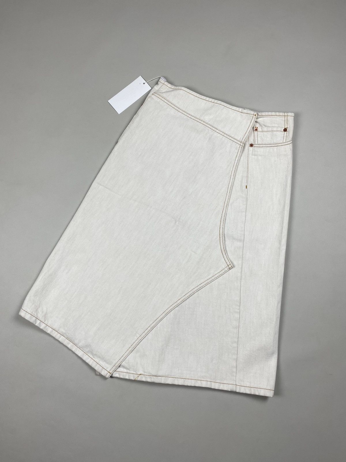 Maison Margiela BNWT! Maison Margiela ladies denim wrap midi skirt size 38 Size 26" / US 2 / IT 38 - 6 Thumbnail