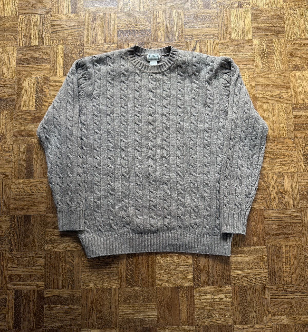 L.L. Bean Vintage L.L. Bean Textured Cable Knit Sweater Size US XL / EU 56 / 4 - 1 Thumbnail
