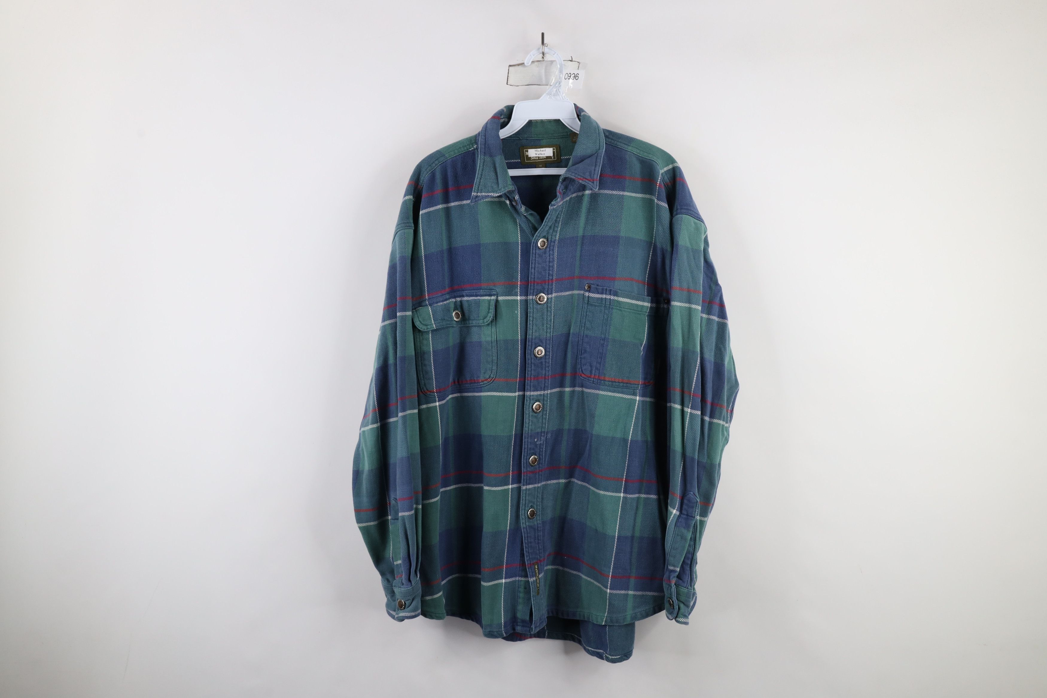 Vintage Vintage 90s Streetwear Heavyweight Flannel Button Shirt Size US M / EU 48-50 / 2 - 1 Thumbnail