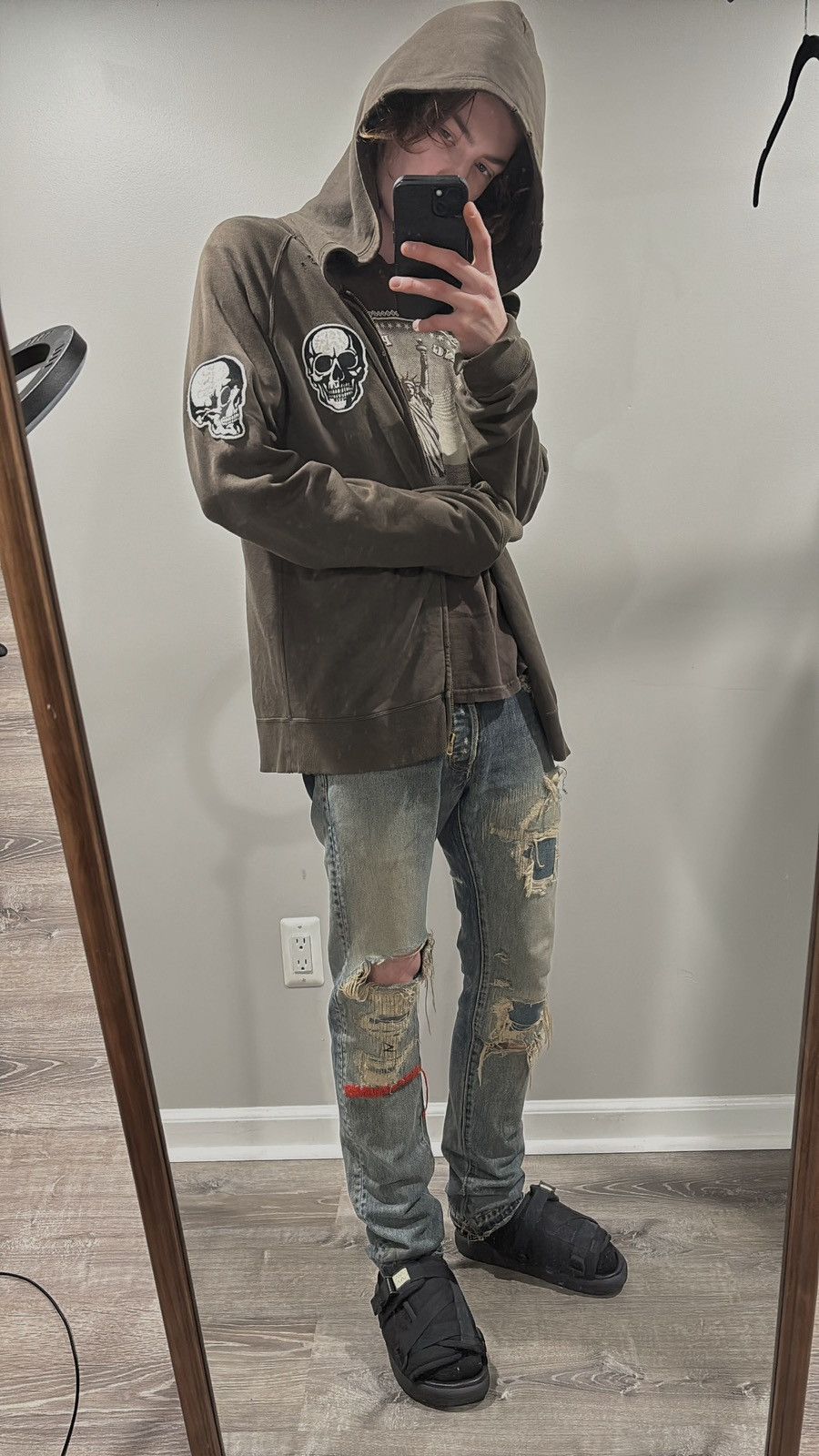 Undercover undercover ss10 red yarn denim Size US 29 - 8 Thumbnail