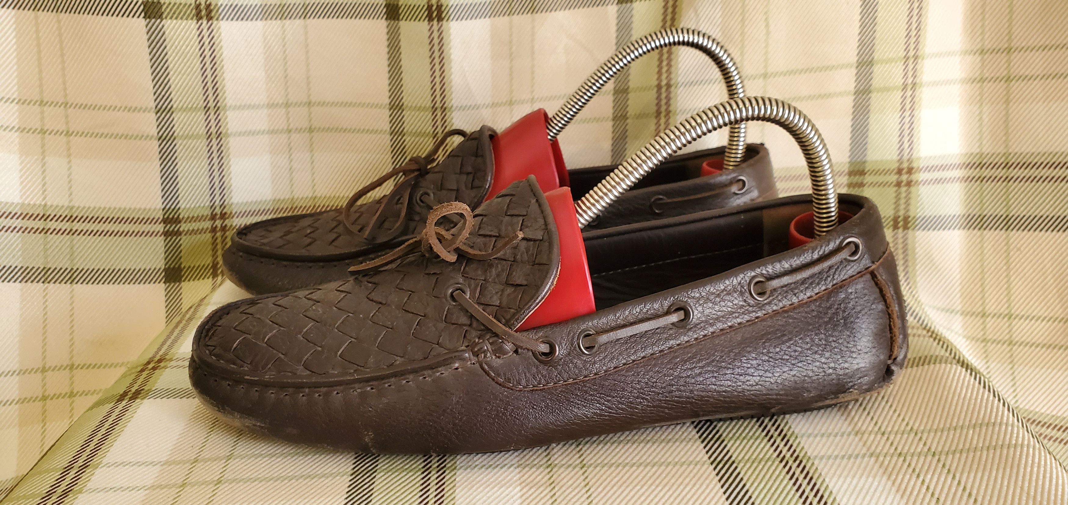 Bottega Veneta BOTTEGA VENETA Intreciatto Slip On Leather Loafers Size US 7.5 / EU 40-41 - 1 Thumbnail