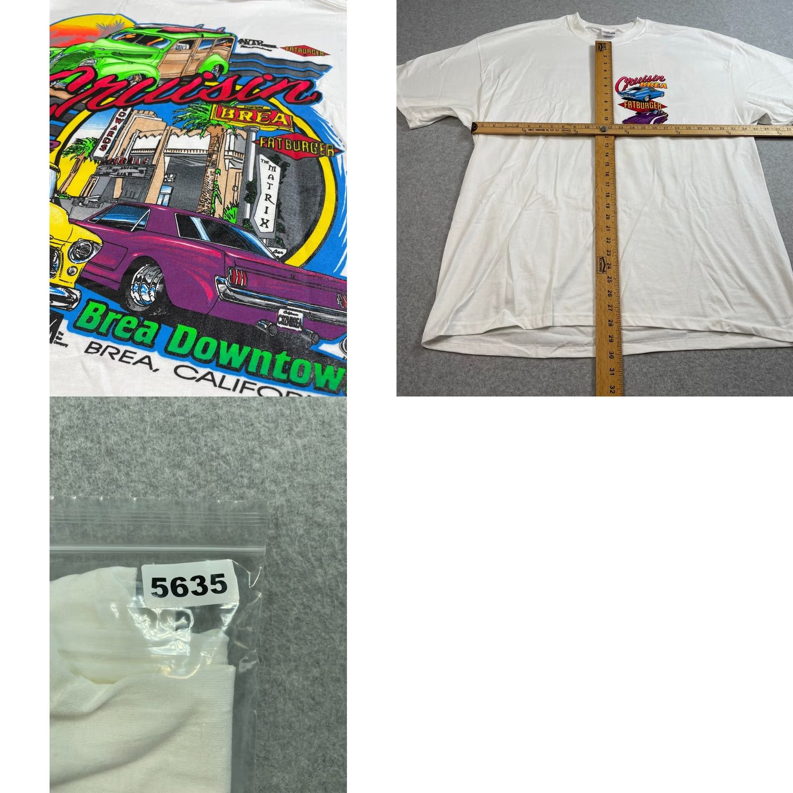 Hanes VINTAGE Hanes Fatburger Tshirt Men 2XL White Cotton Crew Neck Short Sleeve Cars 90s California Y2K Size US XXL / EU 58 / 5 - 9 Thumbnail