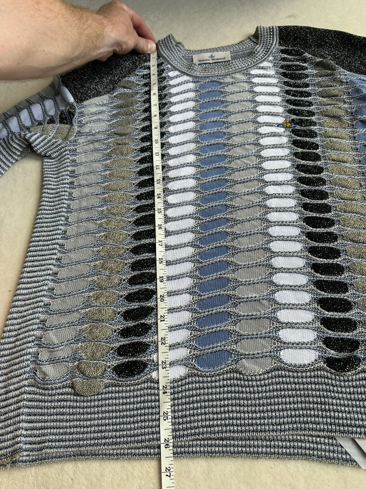 Vivienne Westwood $960 Vivienne Westwood Marcel jumper metallic lamé sweater Size US L / EU 52-54 / 3 - 12 Thumbnail