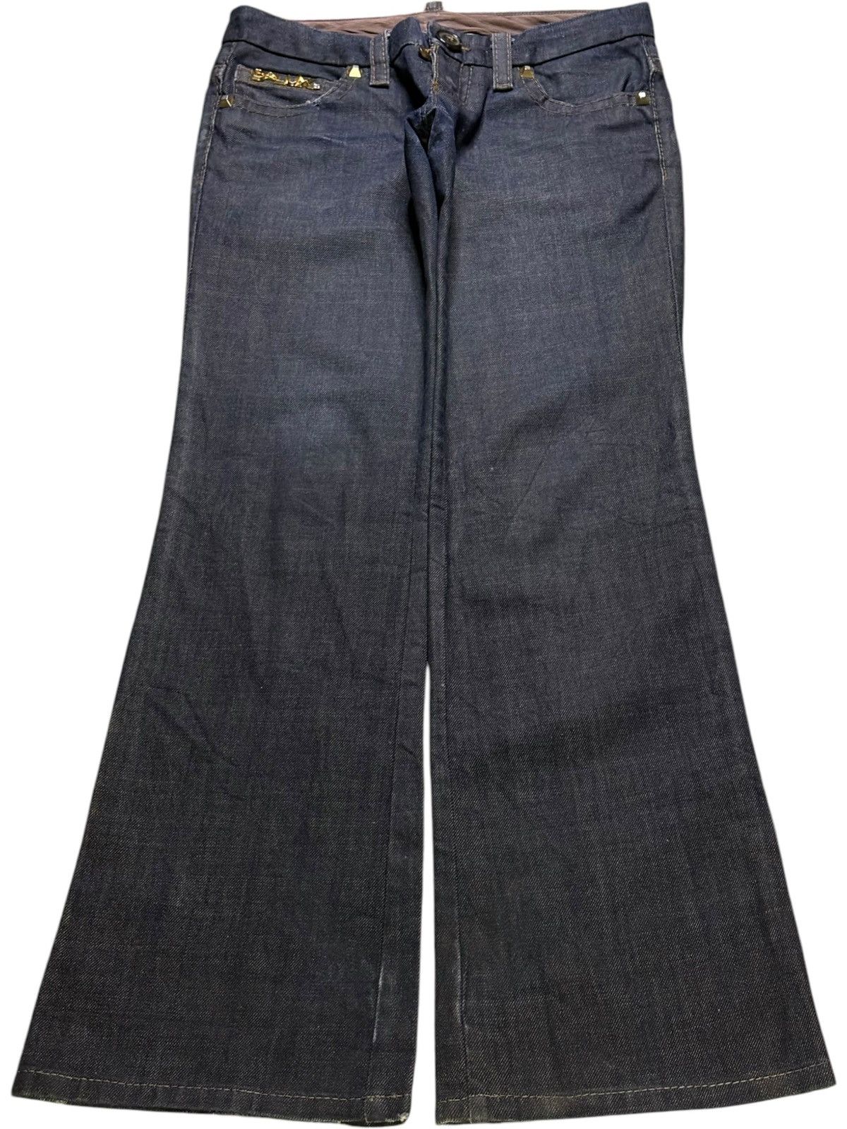 Dsquared2 Vintage Italian Dsquared2 Mud Wash Studded Flare Jeans Size US 30 / EU 46 - 1 Thumbnail