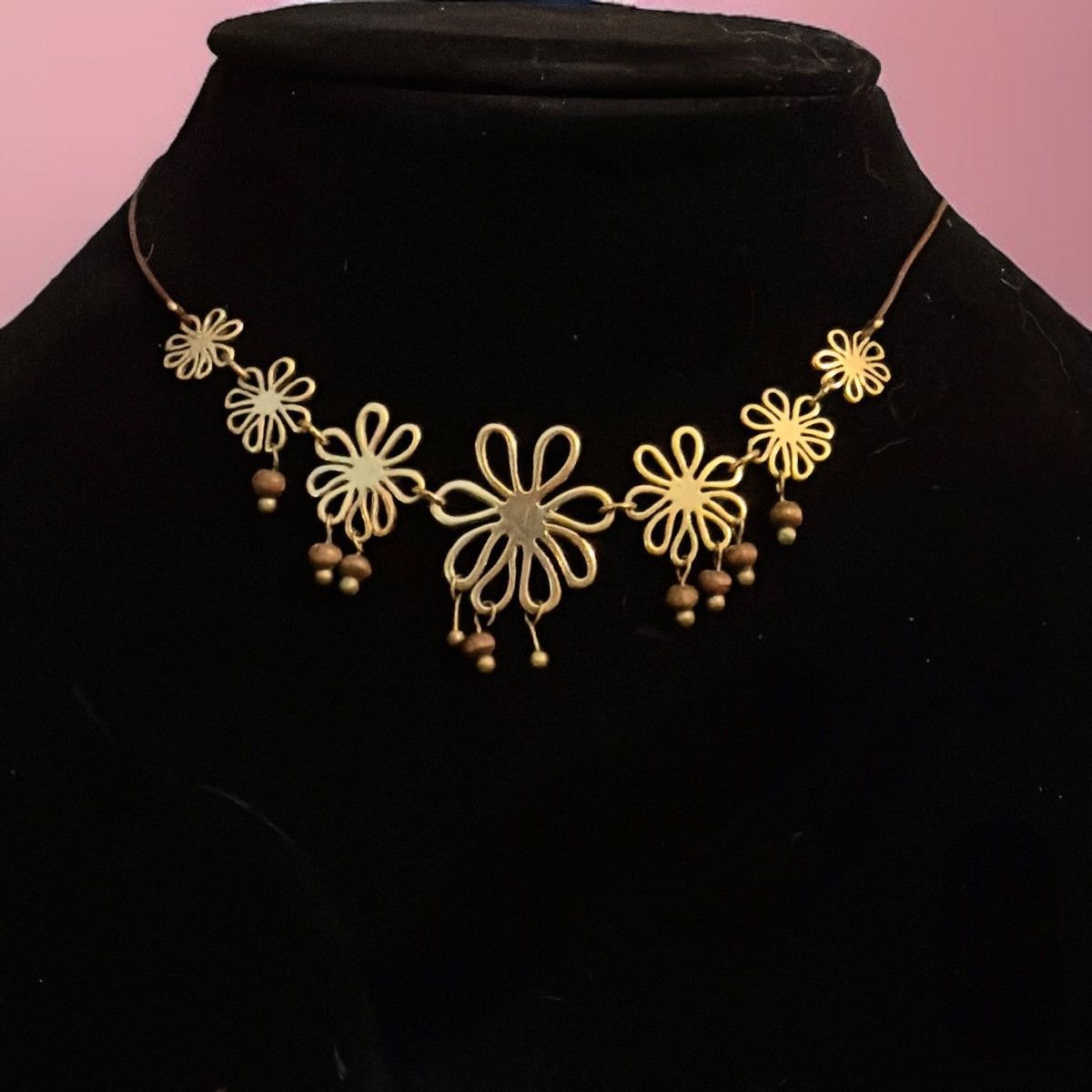 Other Pilgrim gold tone flower link cord necklace Size ONE SIZE - 1 Thumbnail