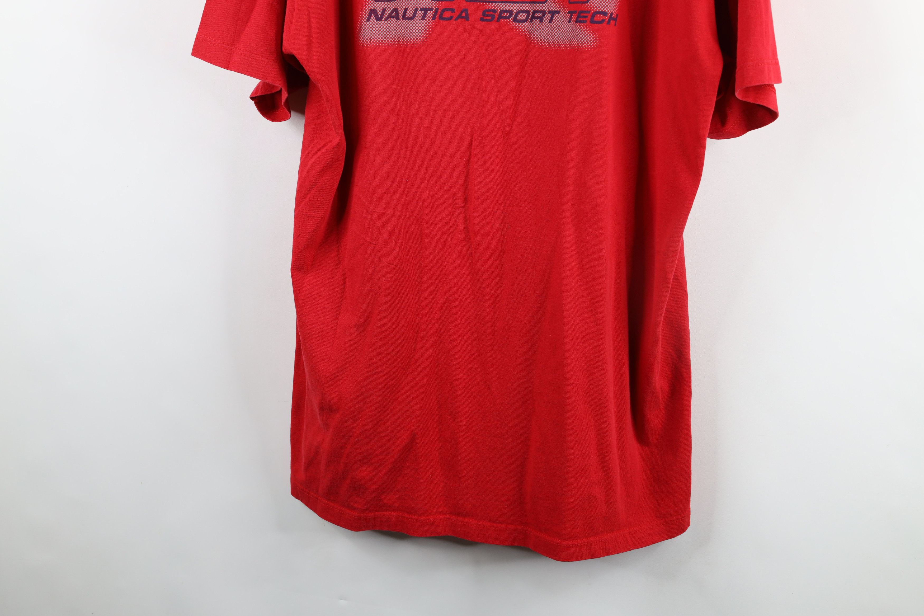 Nautica × Vintage Vintage 90s Nautica Sport Tech T-Shirt Red Cotton USA Size US L / EU 52-54 / 3 - 3 Thumbnail